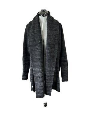 (big Bag) Vince Wool Yak Blend Open Cardigan Wide Collar S Gray (flaws)